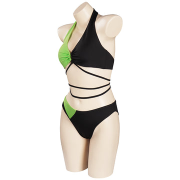Anime Kim Possible Shego Cosplay Fiesta Disfraz Traje de Baño Bikini Disfraz Kim Possible